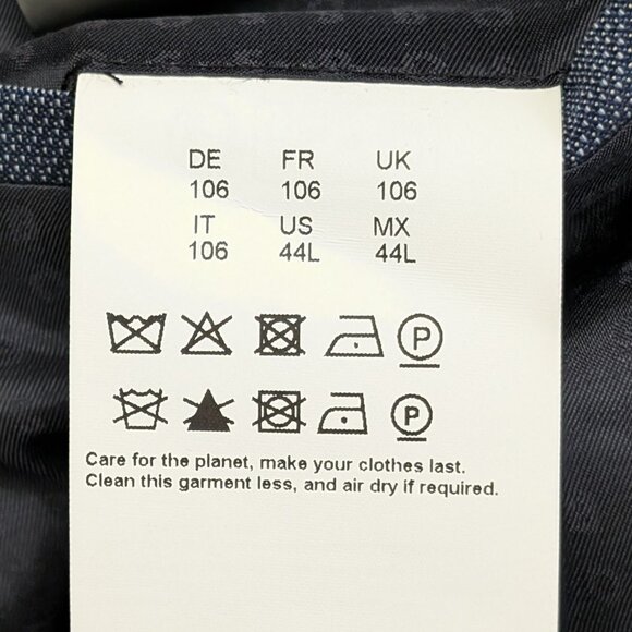 Hugo Boss Slim Fit Suit Men's Jacket Size 44L Pants 34x32 Blue Wool Blend - Picture 5 of 16